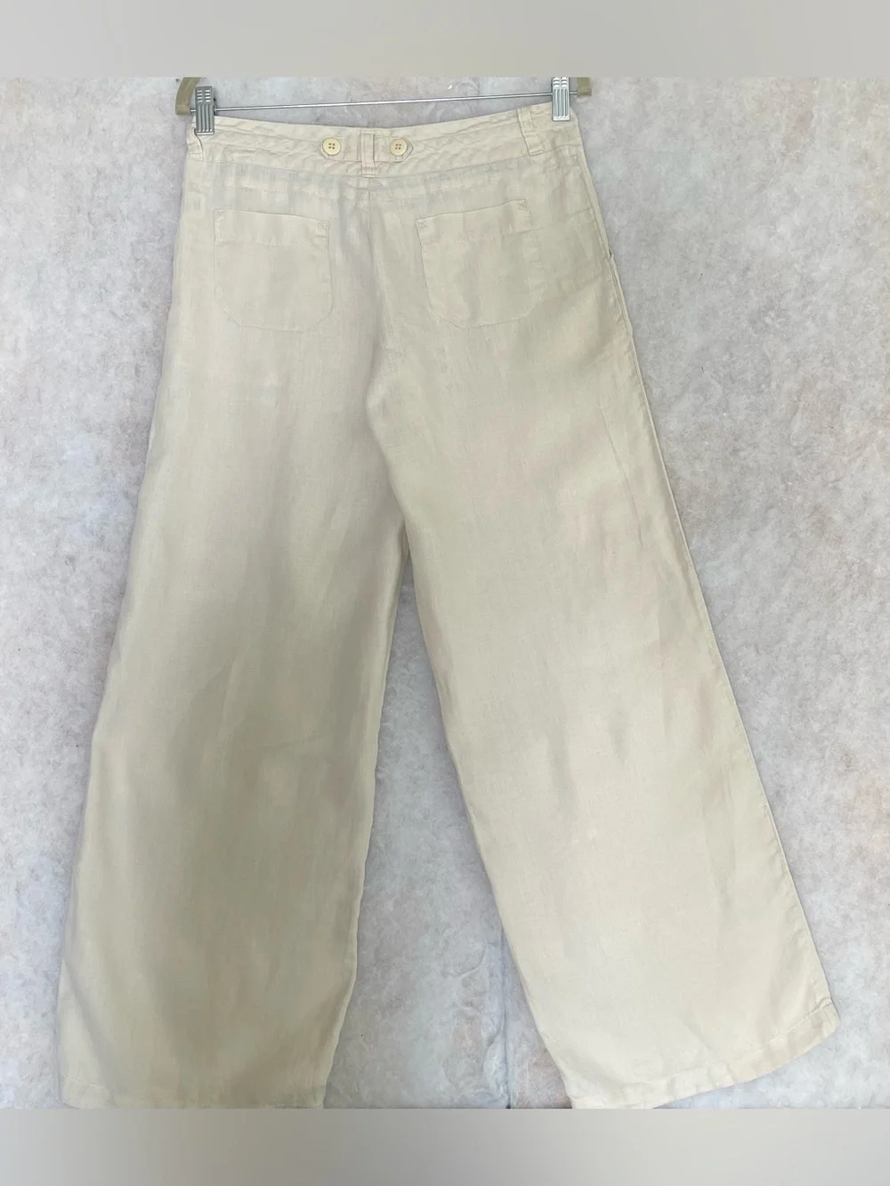 Love Tree Linen Pants With Large Pockets,tie Front Drawstring Waist (SKU695)